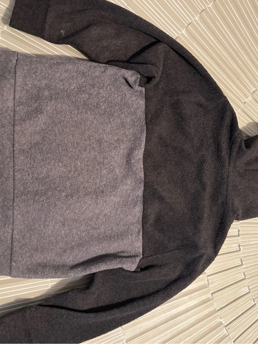 Old Navy Two-Tone Half-Zip Hoodie Sweater - Black & Gray
